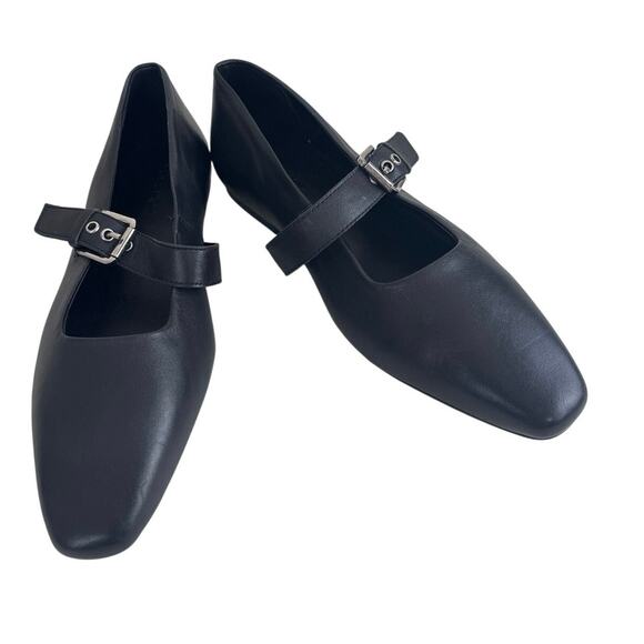 NWOT Topshop Black Mary Jane Flats Size 9 - Picture 7 of 9